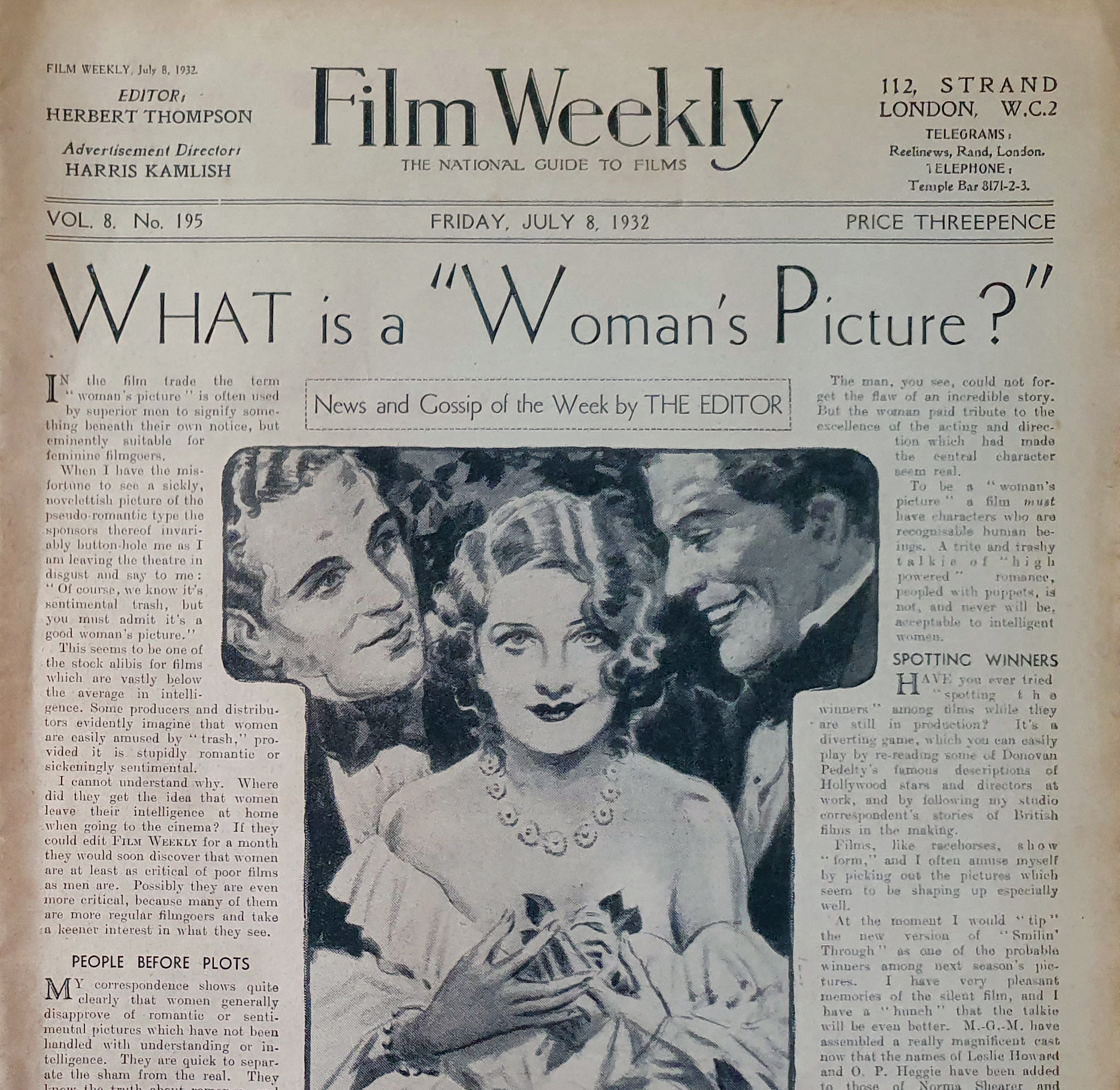 What is a “Woman’s Picture?” (1932 Film Feminism)