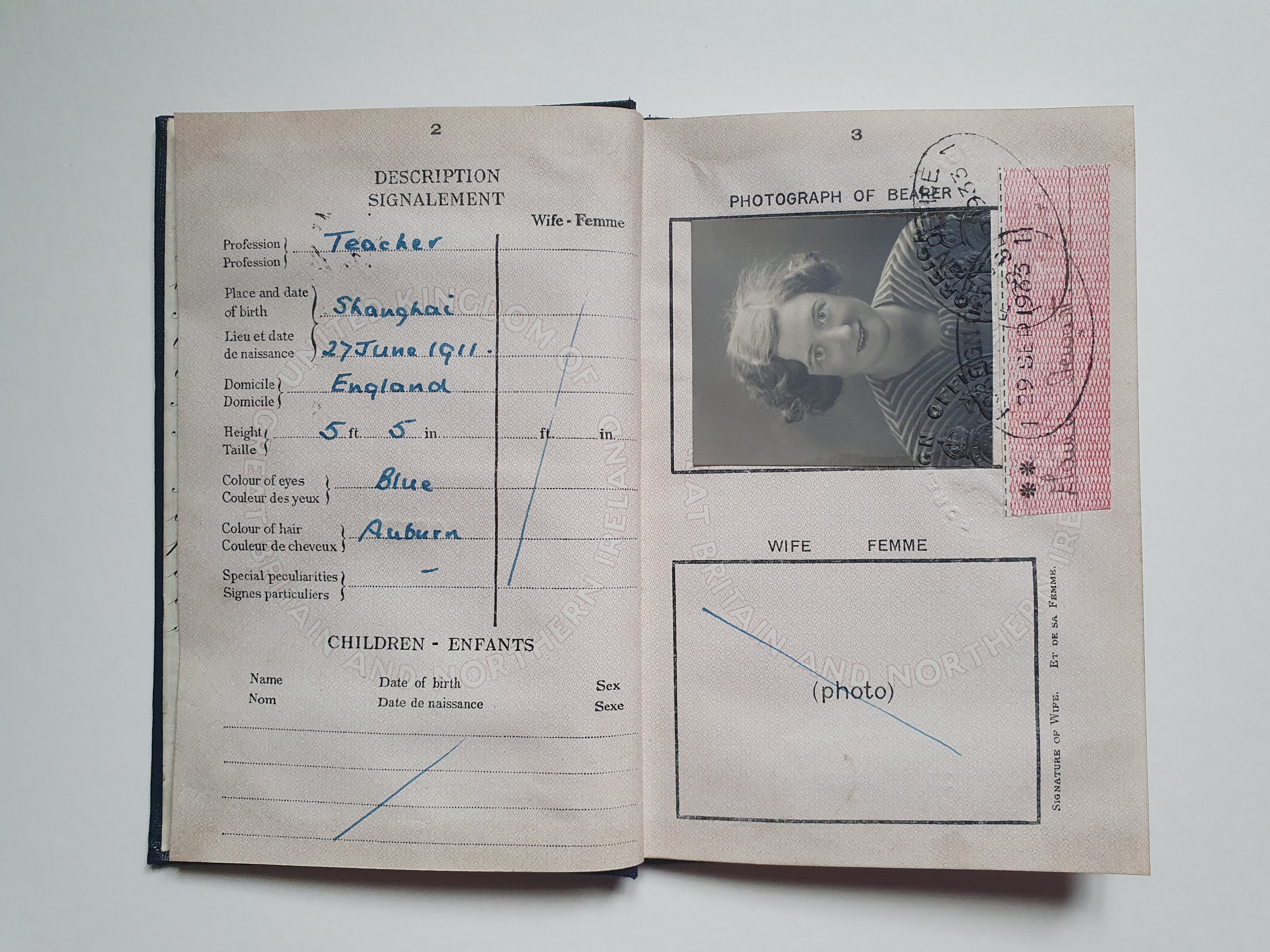 Miss Catherine Elaine Stewart’s Passport (1933)