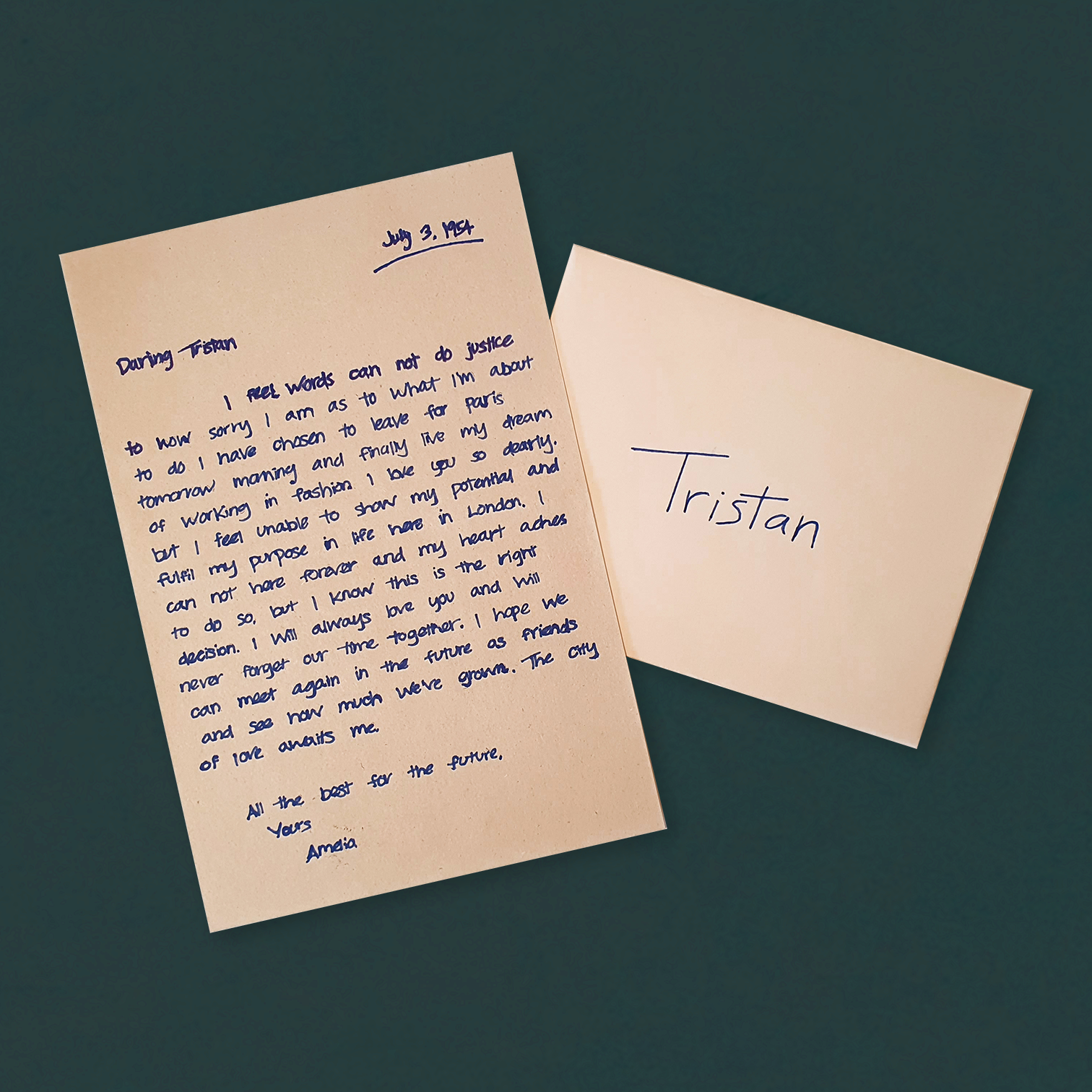 Amelia: Letter for Tristan 1/6