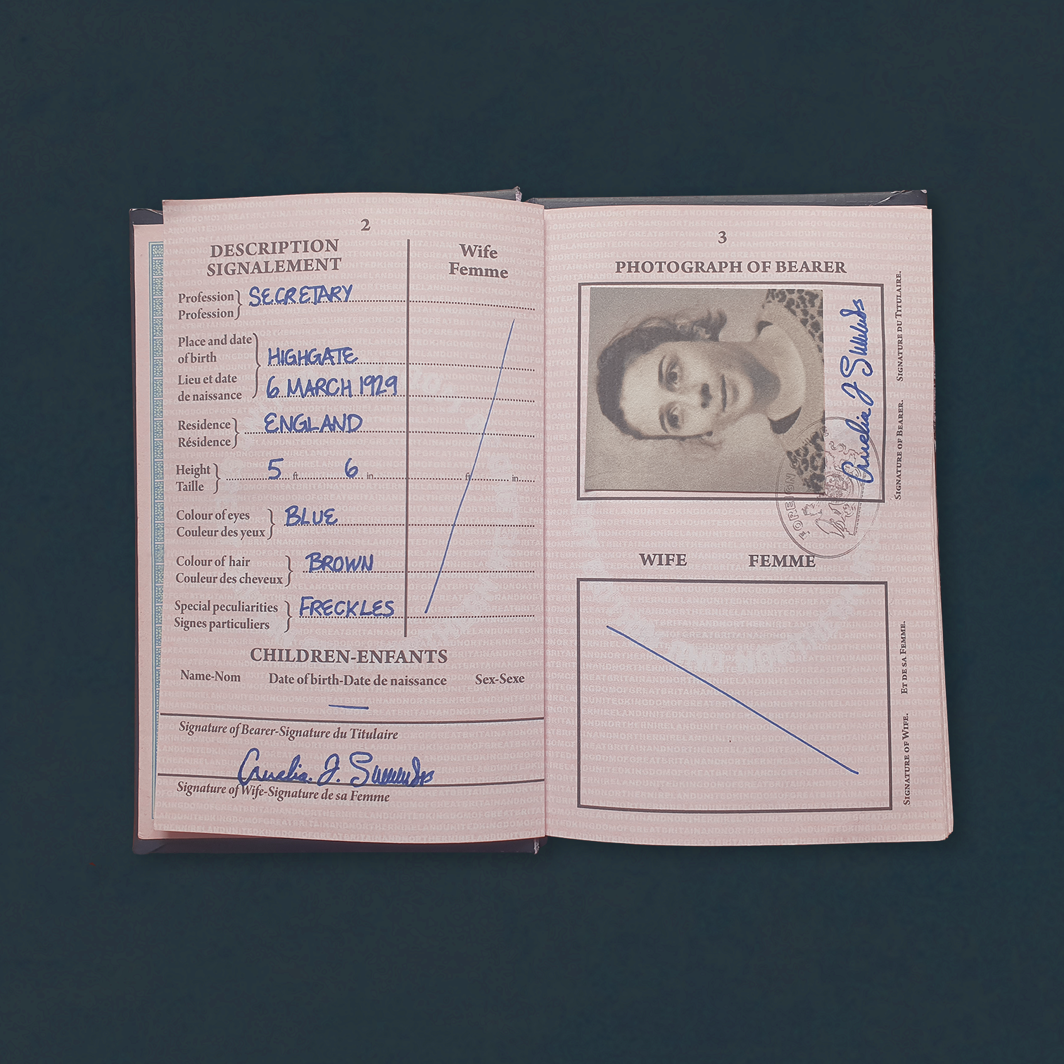 Amelia: British Passport 1/11