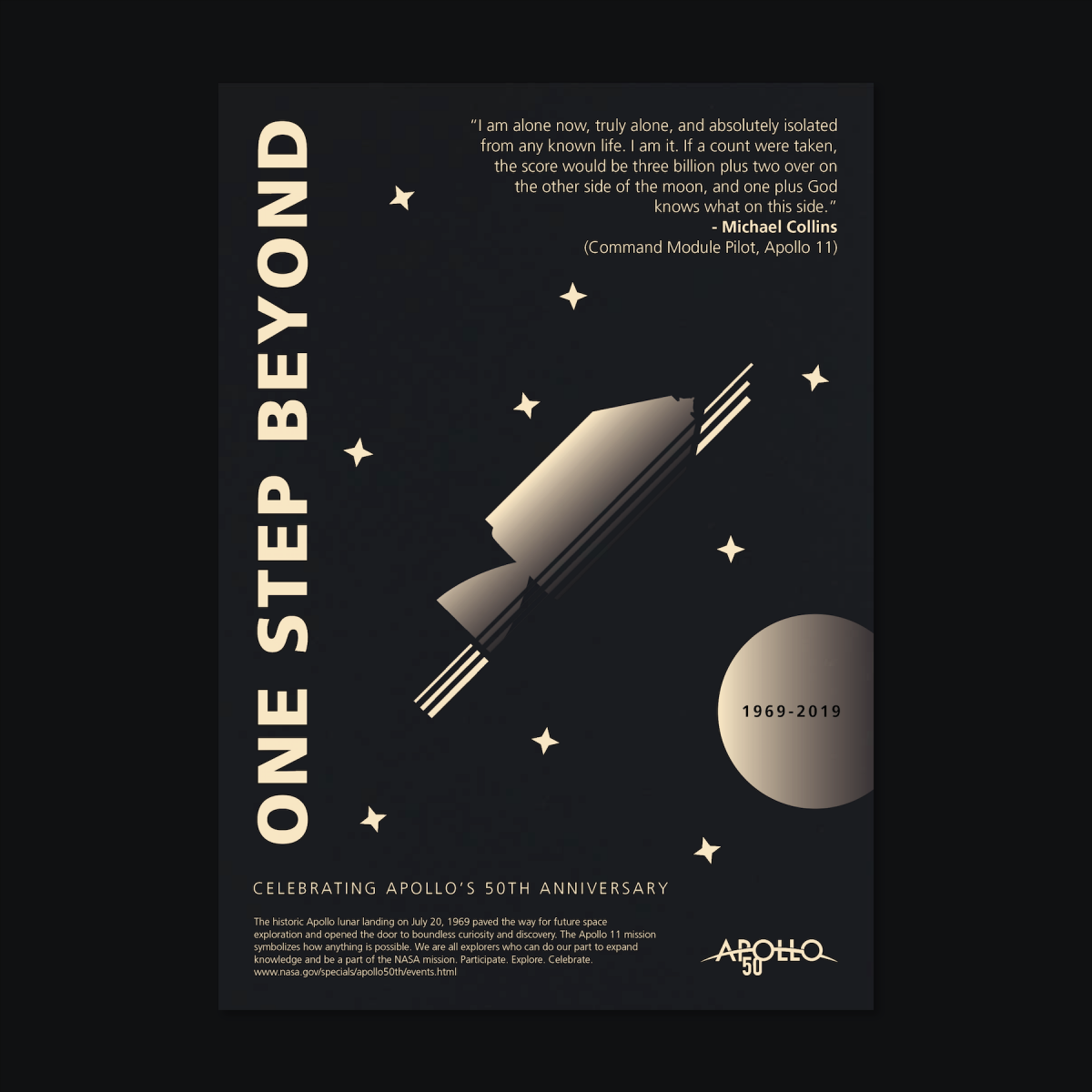 One Step Beyond Apollo 50 Poster